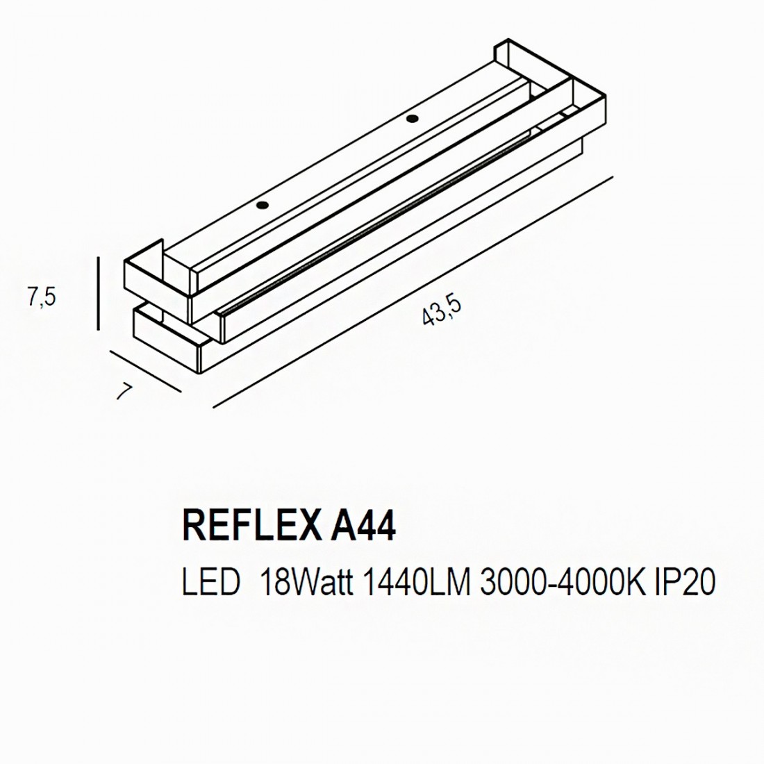 Promoingross REFLEX A44 zweifarbige Schalter LED- Promoingross