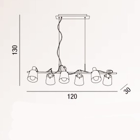 Lampadario Perenz MEGAFONO 6806N