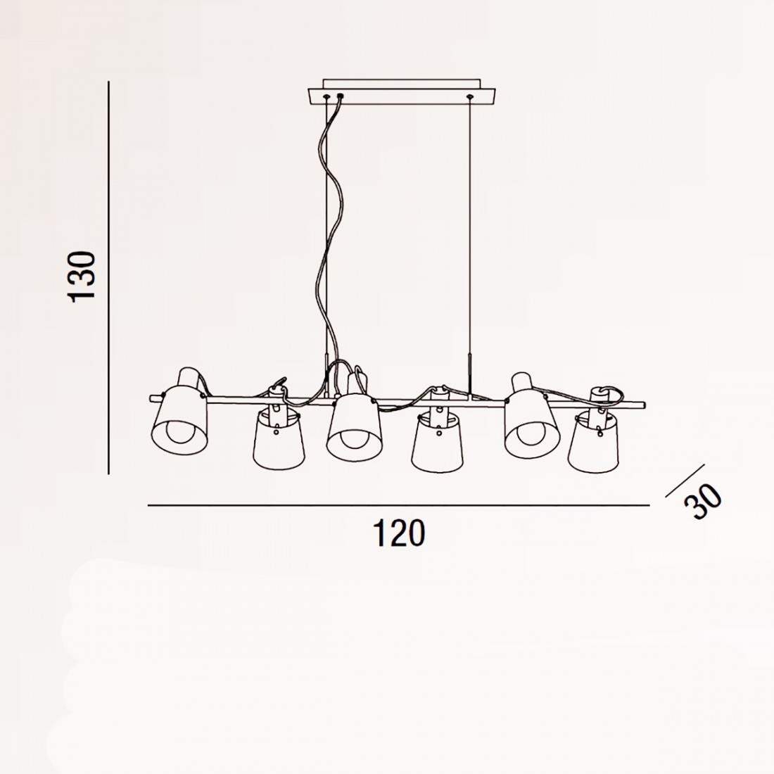 Perenz Kronleuchter MEGAPHONE 6806N