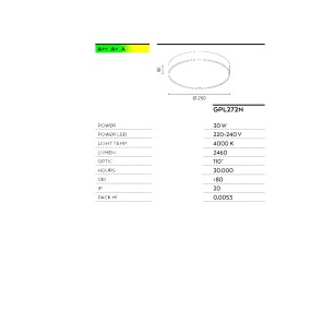 Plafonnier moderne Gea Led CLOE 35 GPL272N