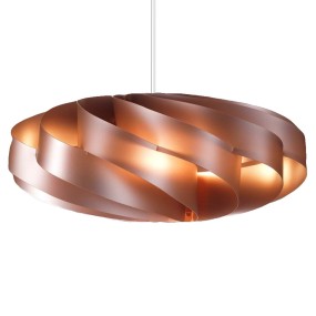 Araña moderna Linea Zero FLAT S E27 LED cobre polilux suspensión para dormitorios