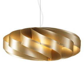 Araña moderna Linea Zero FLAT S E27 LED polilux oro suspensión para dormitorios