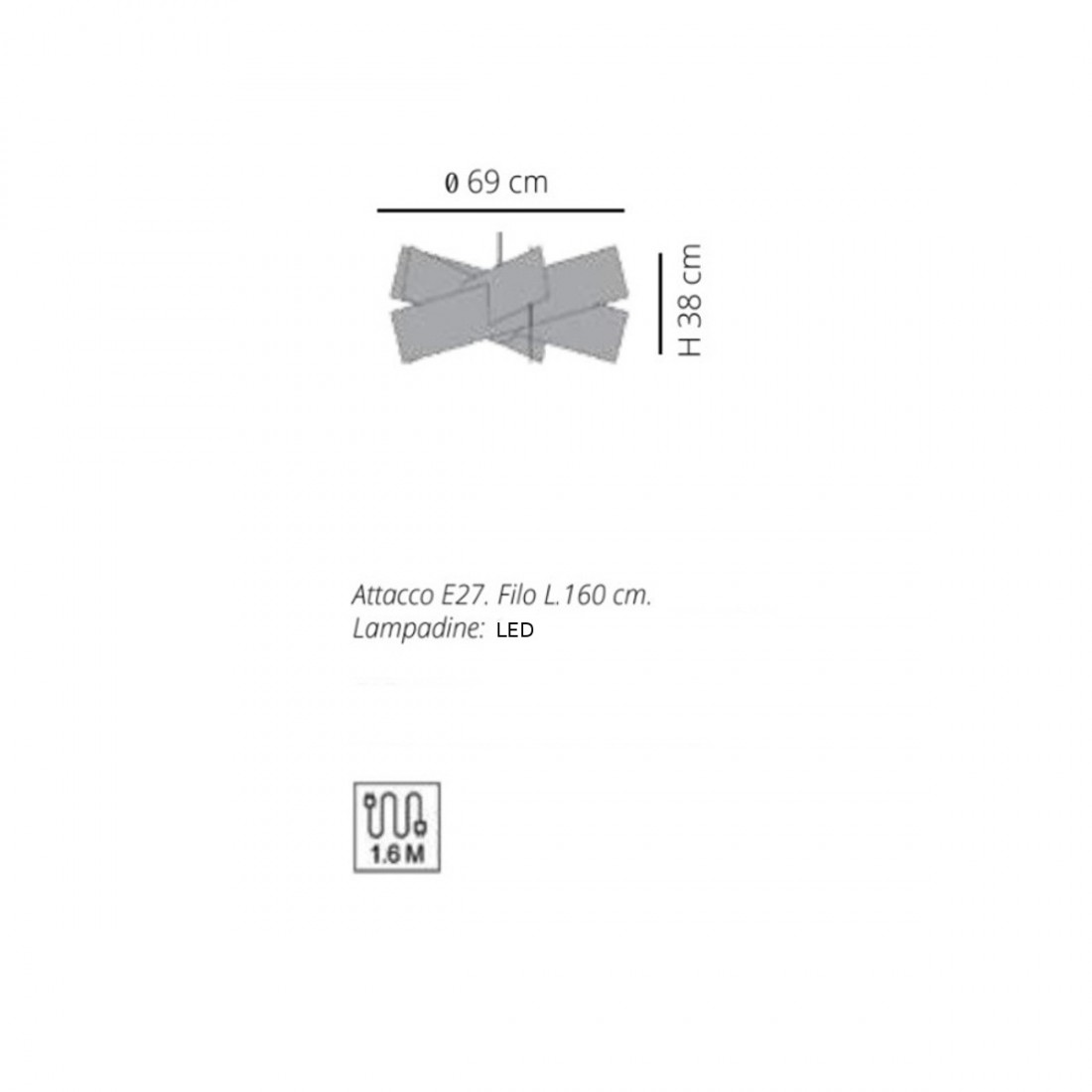 Lustre moderne Emporium KARTIKA CL139 CL140 E27 LED