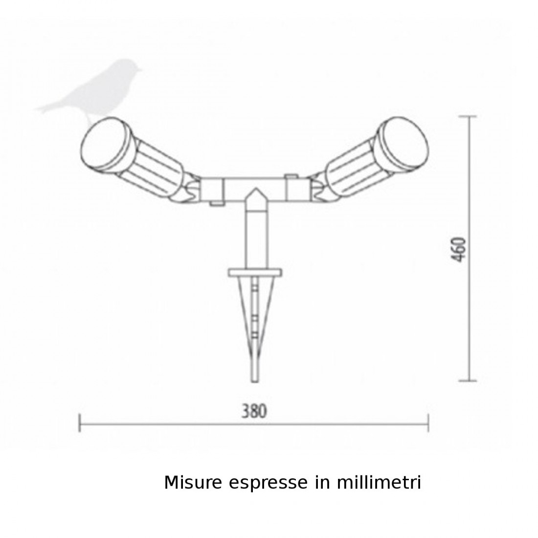 Lampada picchetto PAR20 2/P Lampadari Bartalini