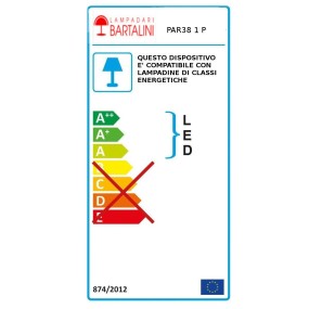 Lampadari Bartalini PAR38 1 P BLK DB.0012 E27 LED