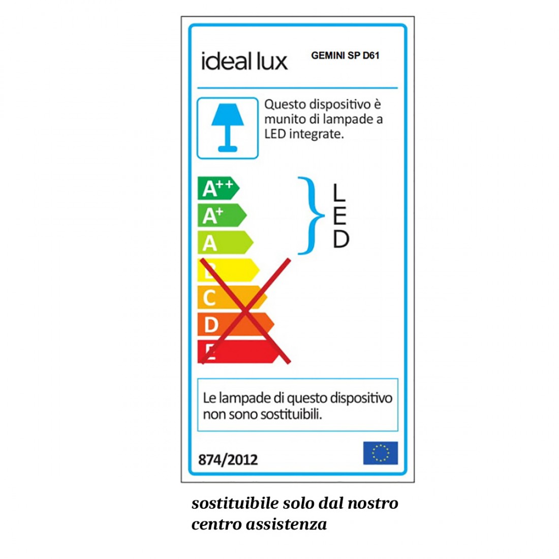 Ideal Lux GEMINI SP D61 48W 4950Lm lámpara led