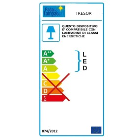 Lámpara de araña moderna Padana Lampadari TRESOR 217 2 E27 LED