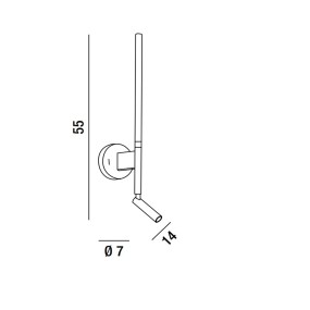 Moderne Perenz RAMON 6654 B LC LED 6W + 3W verstellbare Wandleuchte