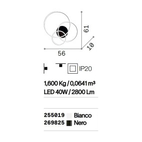 Plafón LED Ideal Lux FRAME 269825 255019