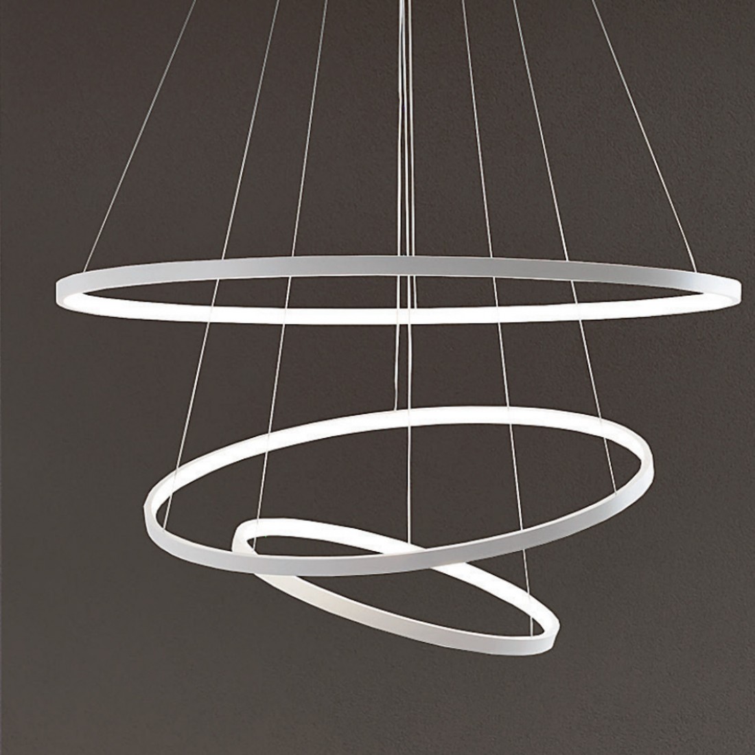 Lustre moderne Padana Lampadari RINGS 1081 SP3 90W LED