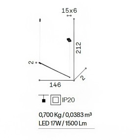 Lámpara led Ideal Lux YOKO SP 258898 258928