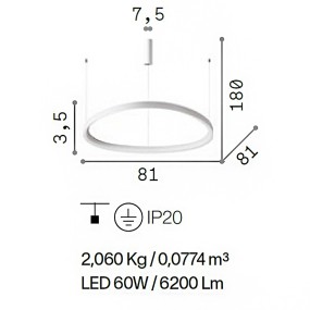 Ideal Lux LED Kronleuchter GEMINI 247281 schwarz