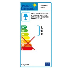 Moderner Kronleuchter Padana Lampadari GIOKO 1103 6 BI E27 LED