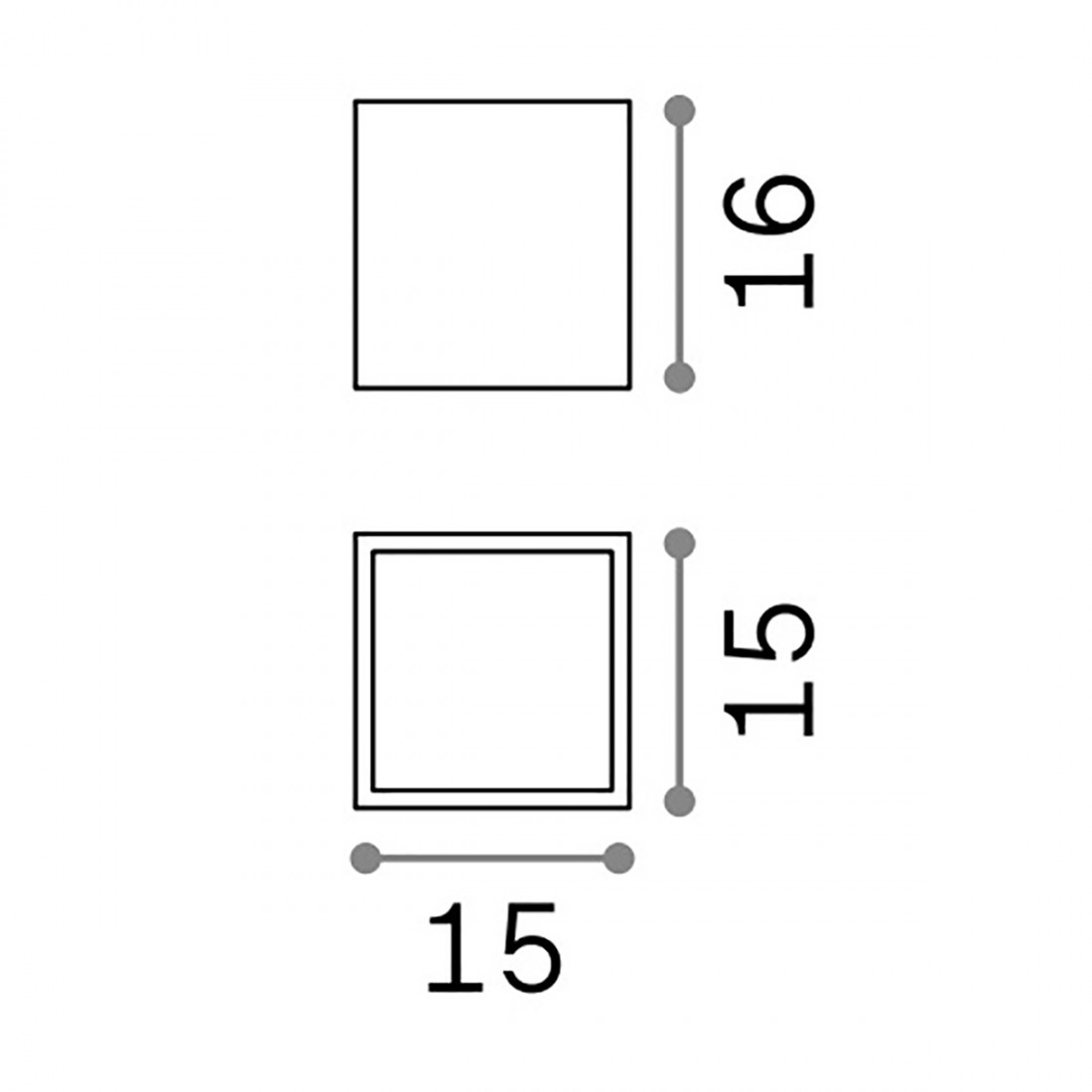 Ideal Lux TECHO BIG GU10 LED plafonnier extérieur moderne