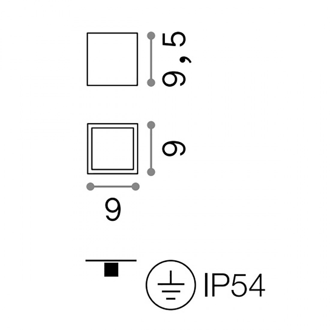 Plafonnier extérieur moderne Ideal Lux TECHO GU10 LED 251561 251554 251578