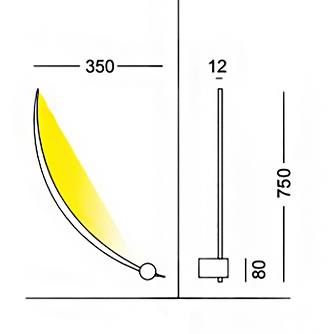 Applique murale LED Cattaneo HERON 810-75AD dimmable