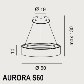 Promoingross lustre classique AURORA S60 SF LED, feuille d'argent