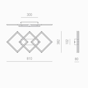 Applique led Gea Luce AFRODITE PM