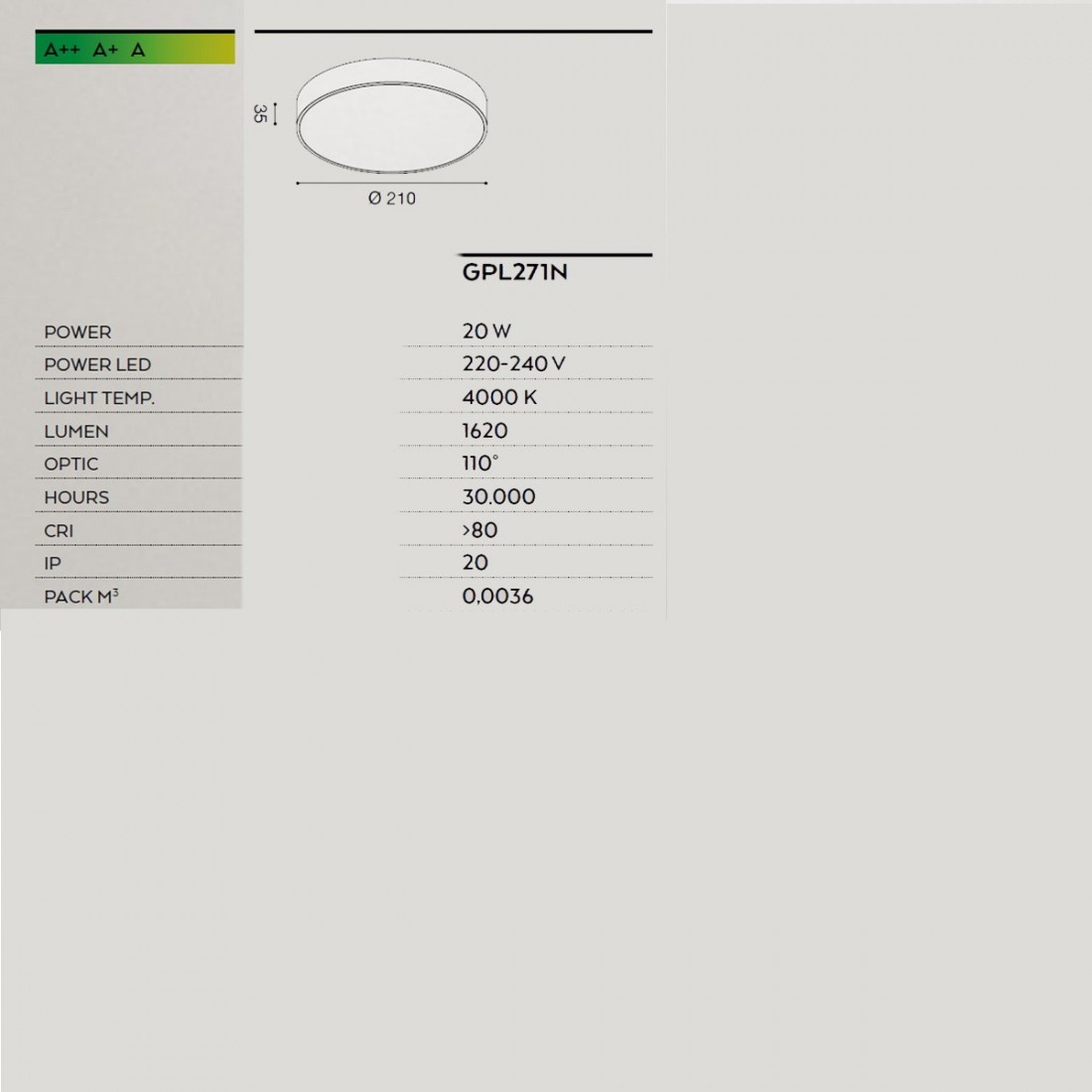 Gea Led CLOE 35 GPL271N LED IP20 Deckenleuchte