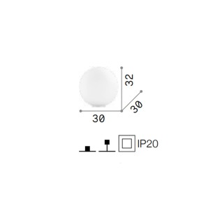 Abat-jour MAPA BIANCO TL1 Ideal Lux