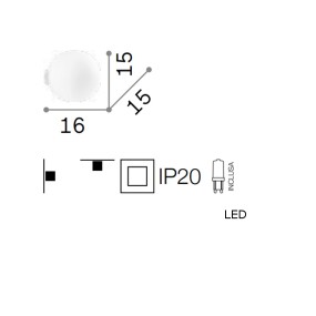 Applique MAPA BIANCO AP1 Ideal Lux