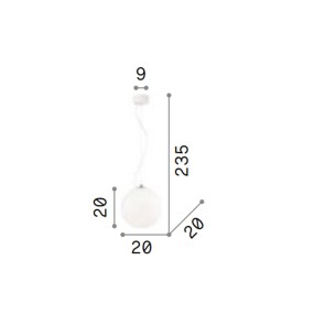 Ideal Lux MAPA BLANC SP1 009148 E27 LED