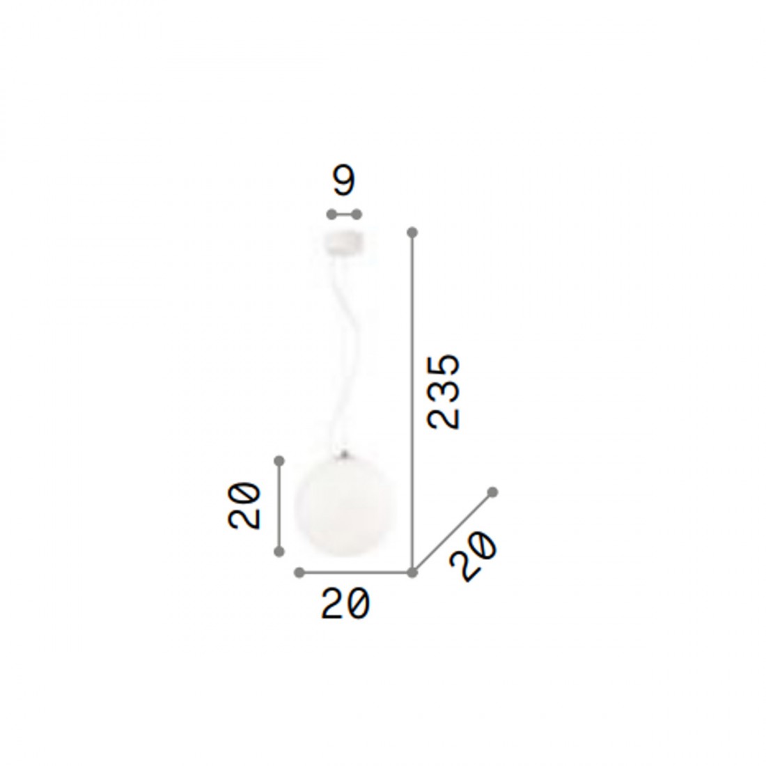 Ideal Lux MAPA BLANC SP1 009148 E27 LED