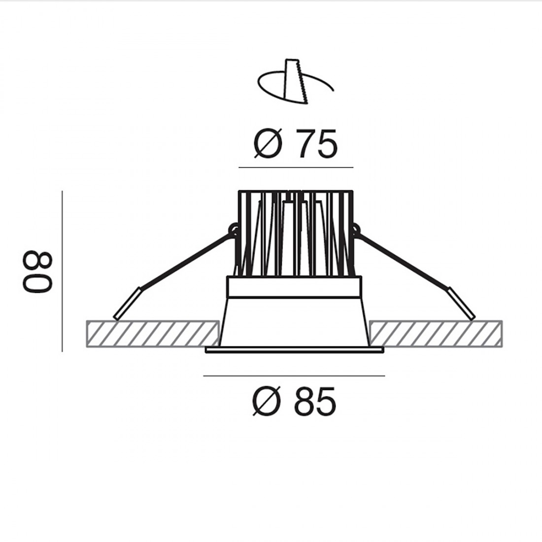 Spot encastré Gea Led GFA1200 blanc