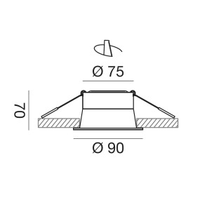 Faretto incasso Gea Led DIONE GFA1000C bianco.