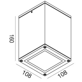 Plafoniera esterno Gea Led AMON Q GES1011