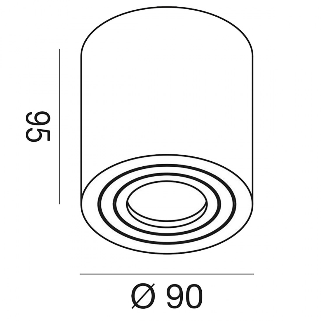 Plafonnier extérieur Gea Led SULIS R GES1075