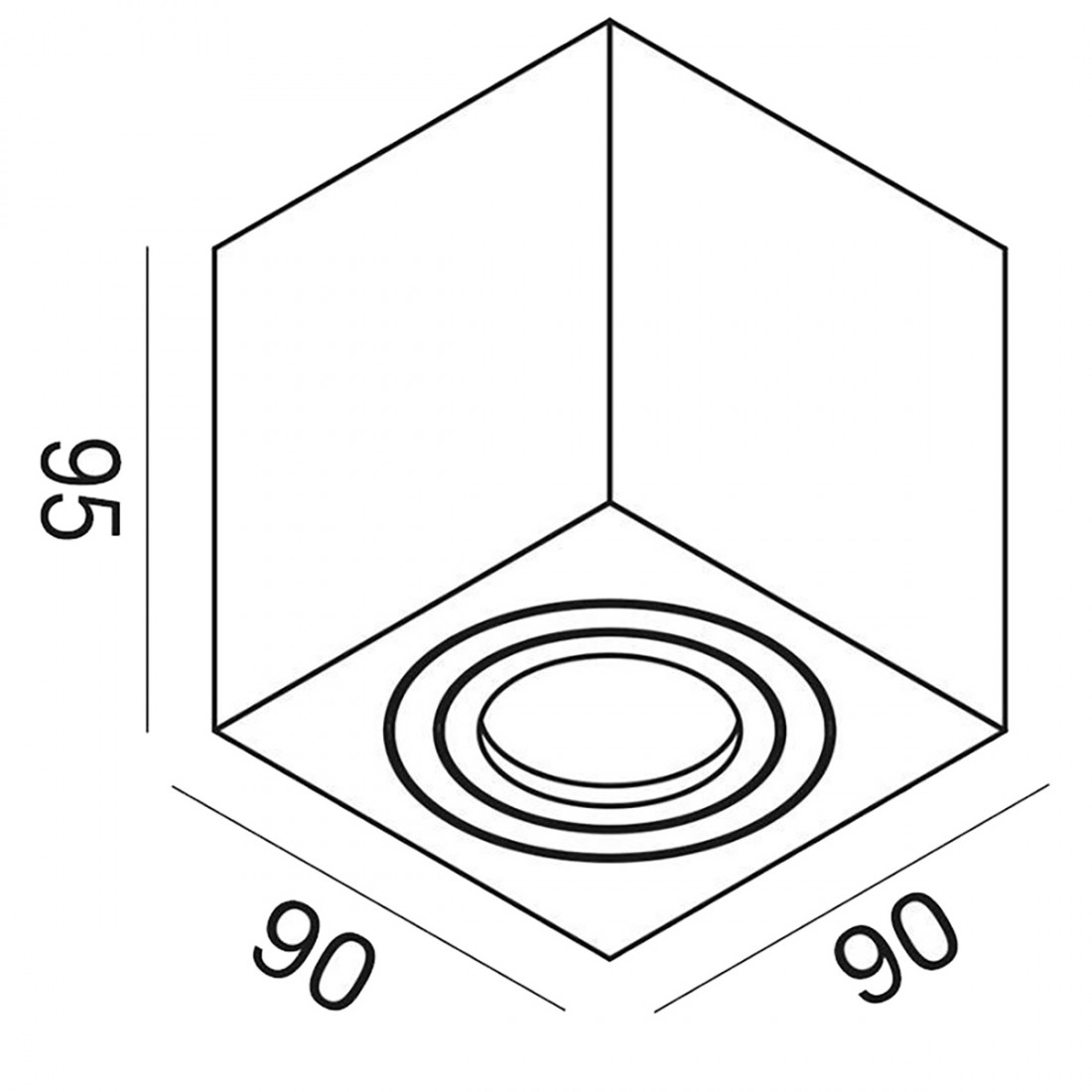 Plafonnier extérieur Gea Led SULIS Q GES1072