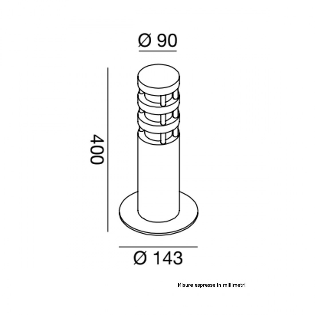 Lanterne moderne Gea Led ZEIS GES013 E27 LED