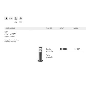 Moderne Laterne Gea Led ZEIS GES023 E27 LED