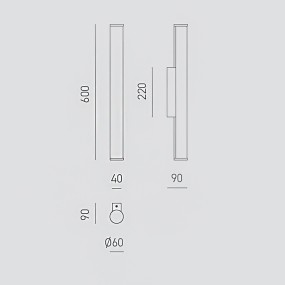 Applique led Gea Luce POLAR GAP482C GAP483C