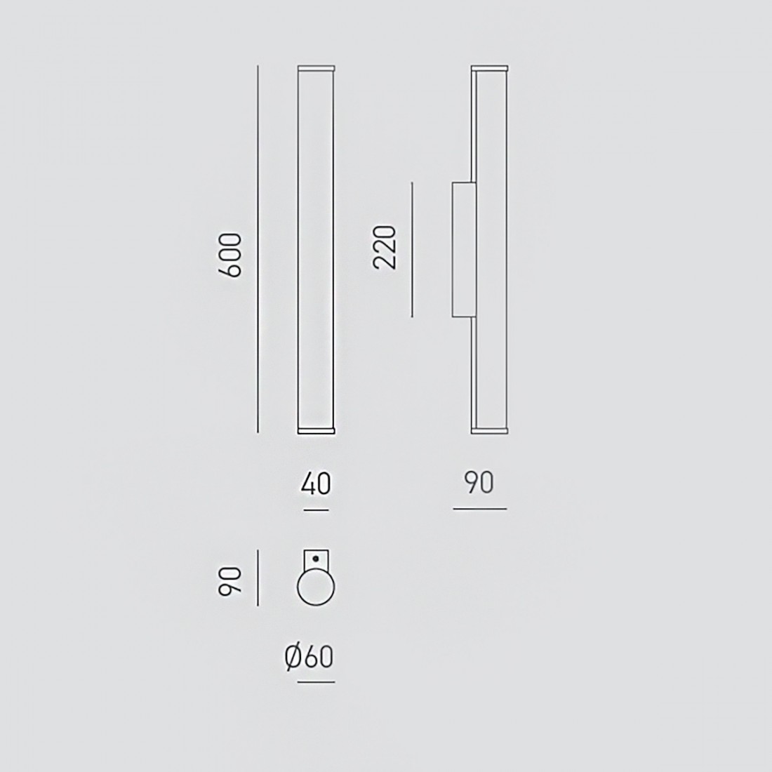 Applique led Gea Luce POLAR GAP482C GAP483C