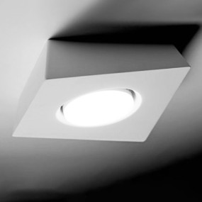 Plafonnier LED en plâtre Sforzin ANCHISE T371 GX53