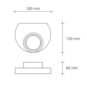 Applique LED en plâtre Sforzin DEMETRA T360 GX53