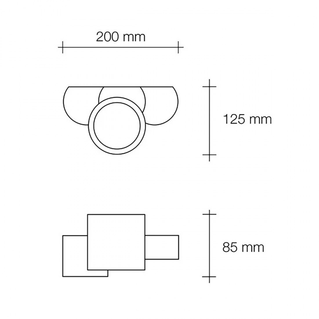 Applique LED en plâtre Sforzin CHIO T319 GX53