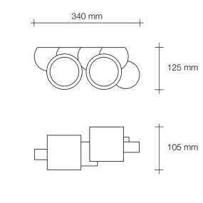 Sforzin Illuminazione CHIO T320 lámpara de pared