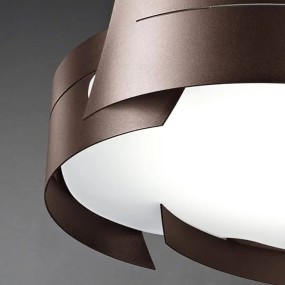 Lustre moderne en acier, E27 pour lampes à économie d'énergie.