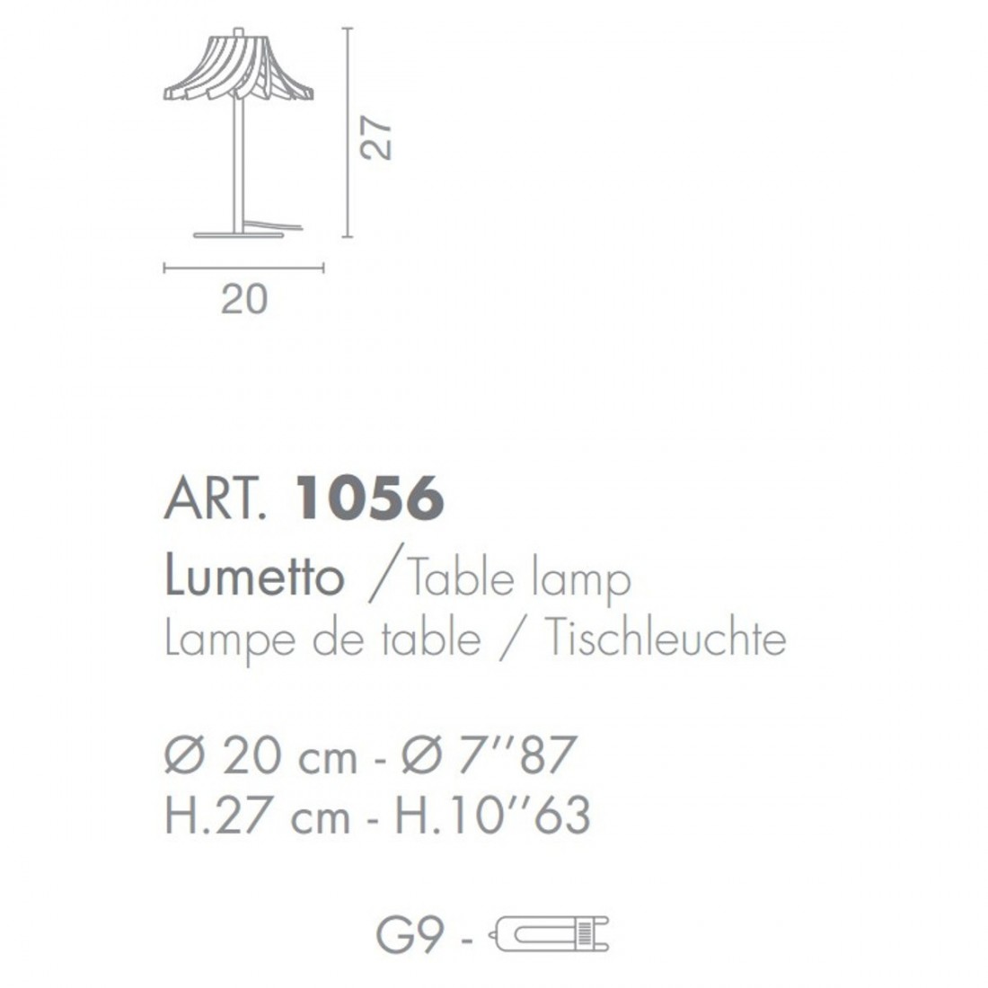 Moderne Nachttischlampe Selene PANAMA 1056 G9 LED