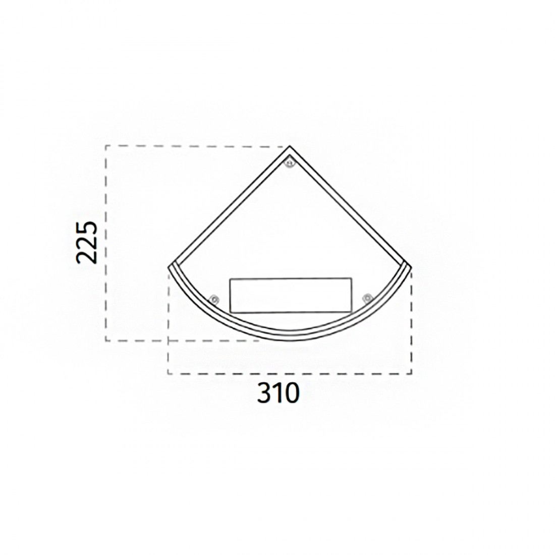 Aplique de esquina Cristaly Belfiore 9010 GHIGLIA ANGLE 2483B 3080 LED