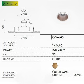 Foco empotrable Gea Led ASTRA R GFA645 GU10