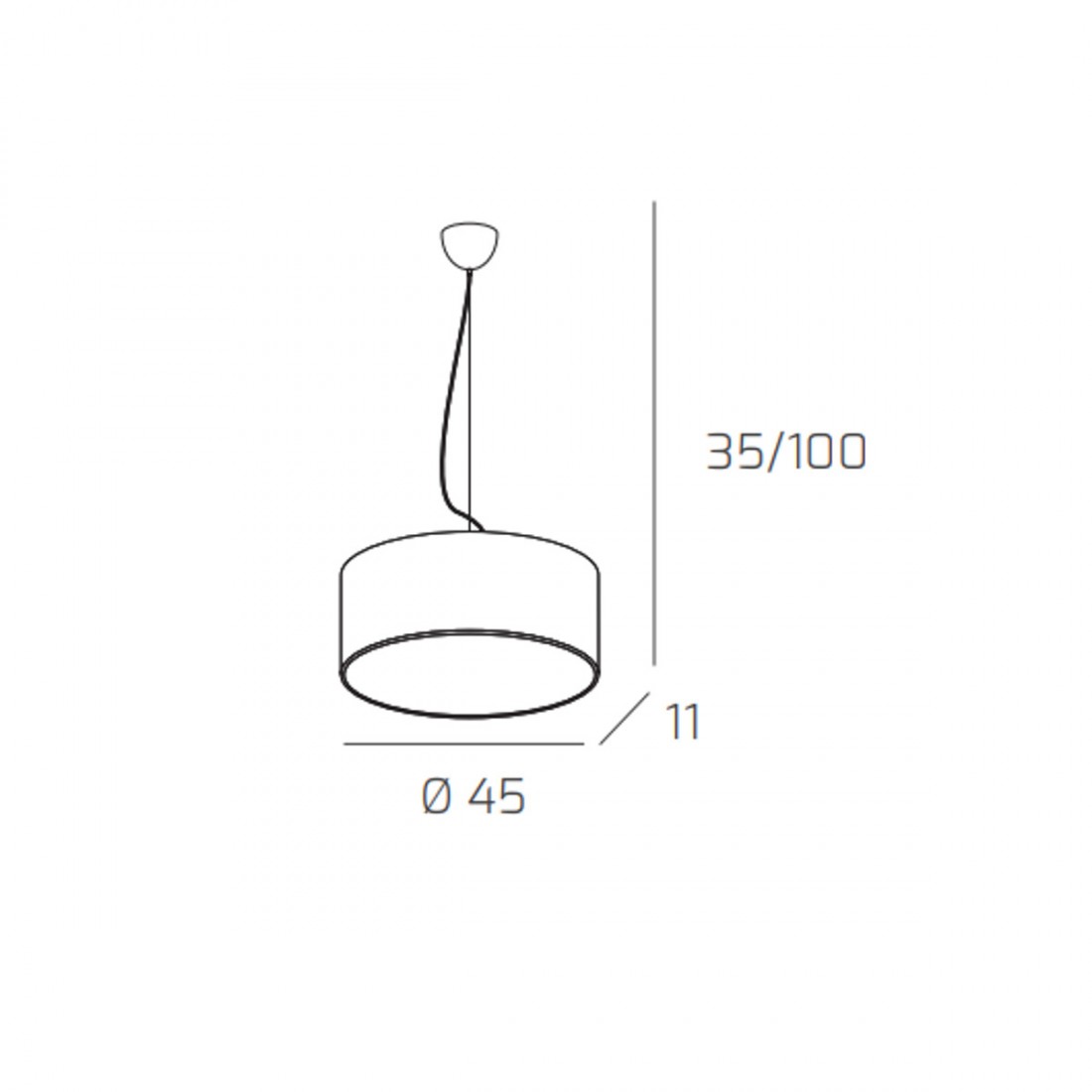 Sospensione CYLINDER 1067 Top Light