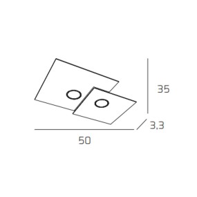 Plafoniera PLATE 1129 PL2 R Top Light