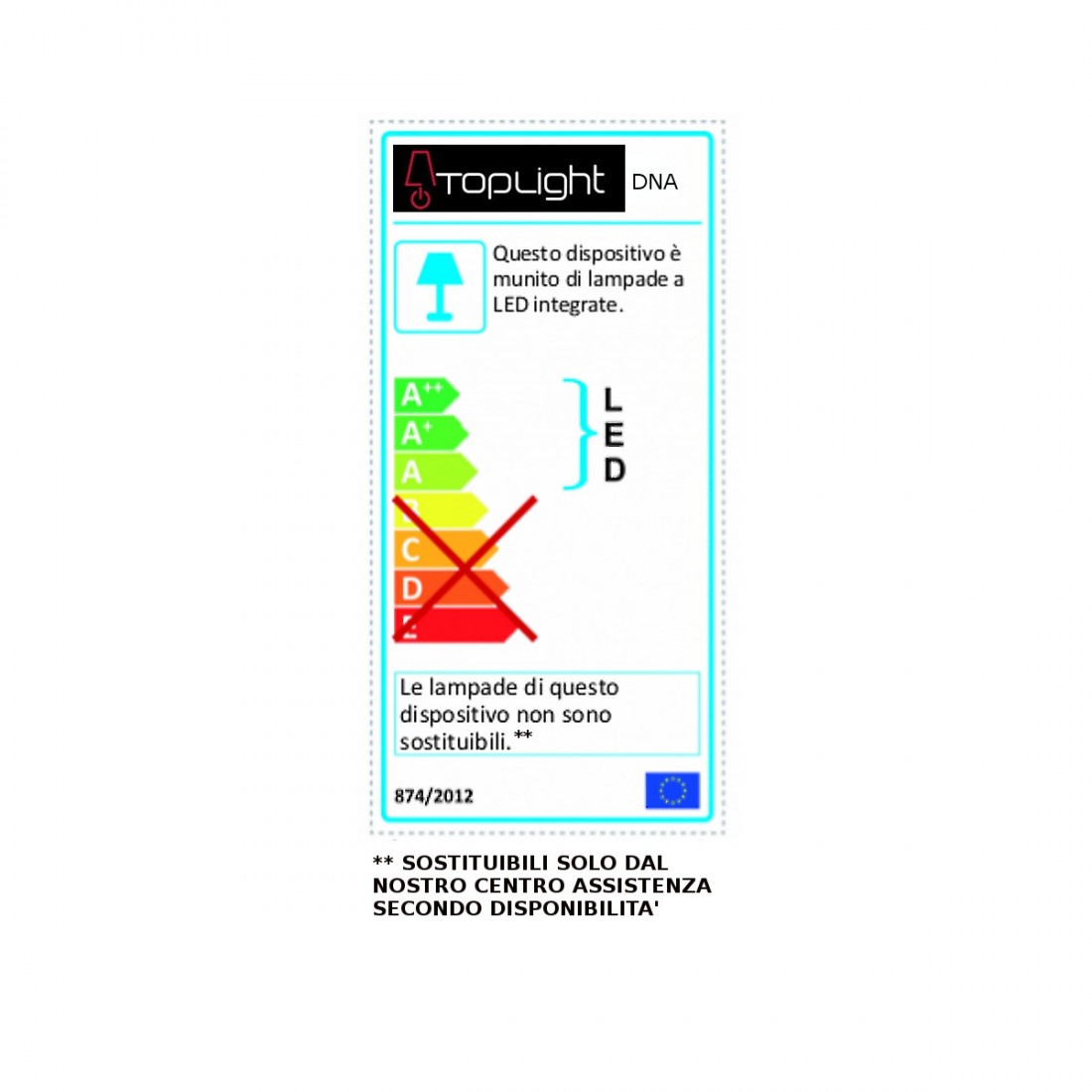 Lustre moderne Top Light DNA 1182 S80 LED en aluminium