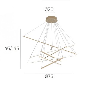 Lampadario classico oro Top Light DNA 1182 S80