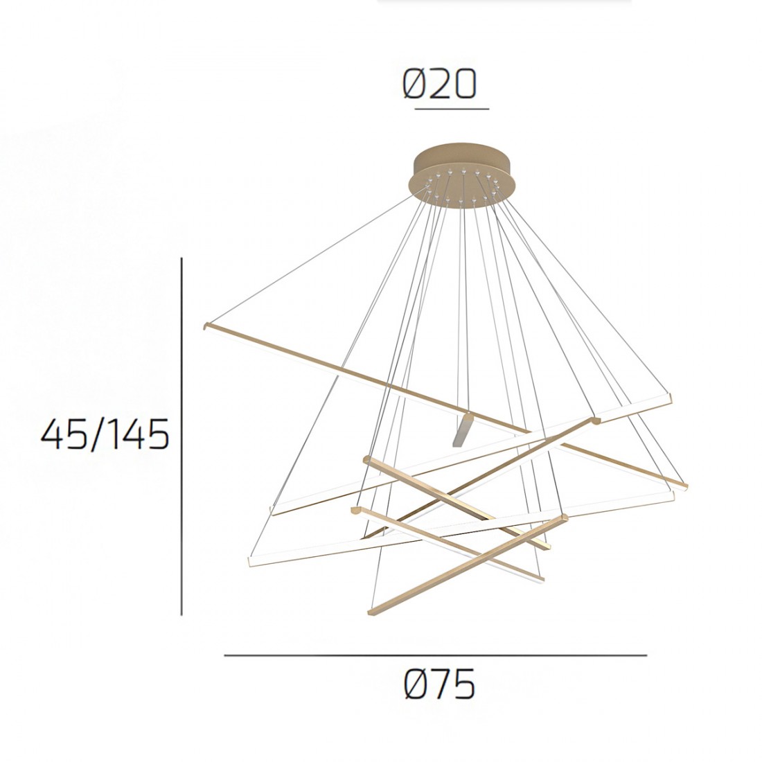 Lampadario classico oro Top Light DNA 1182 S80