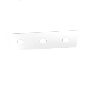 Deckenleuchte, Wandleuchte, quadratisch, rechteckig, 3 Lichter aus Metall. LED.